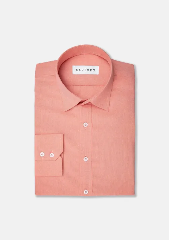 Coral Egyptian Cotton Broadcloth Shirt sold by Sartoro
