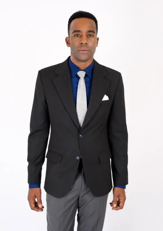 Ellis Black Crosshatch Jacket sold by Sartoro