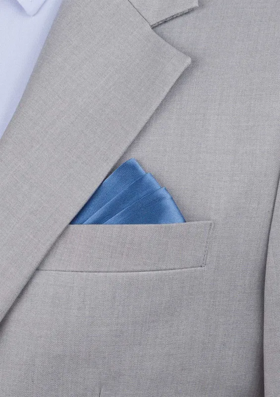 Silk Satin Carolina Blue Pocket Square sold by Sartoro