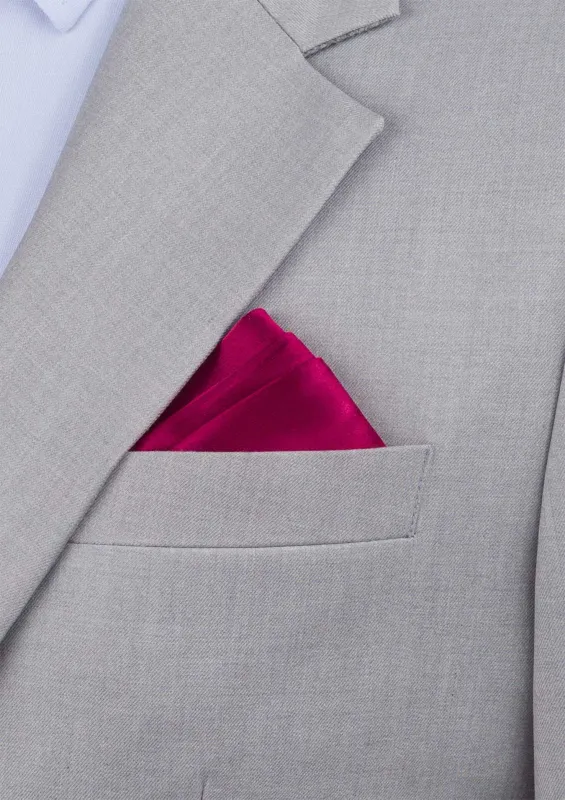 Silk Satin Carmine Red Pocket Square sold by Sartoro