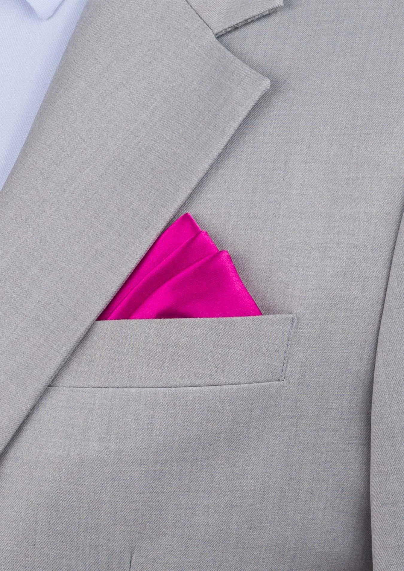 Silk Satin Magenta Pocket Square sold by Sartoro