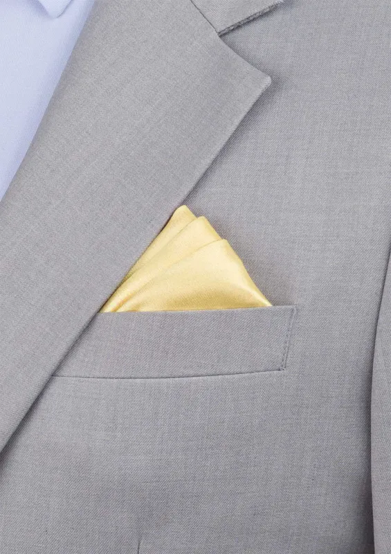 Silk Satin Gold Pocket Square sold by Sartoro