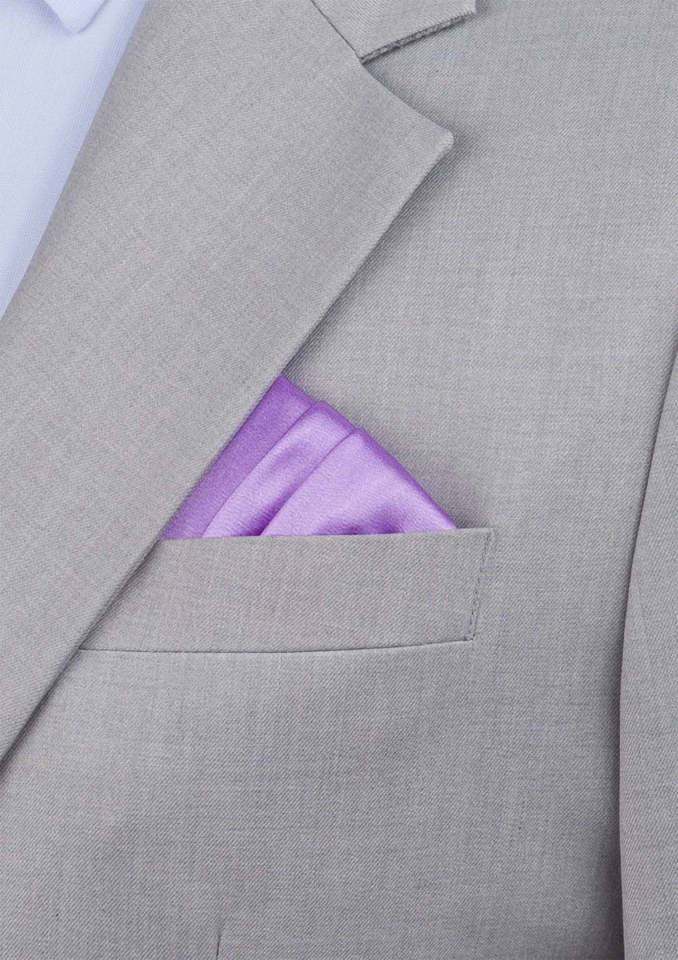 Silk Satin Lavender Purple Pocket Square sold by Sartoro