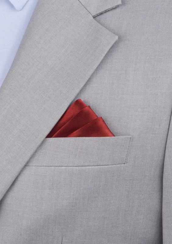 Silk Satin Garnet Red Pocket Square sold by Sartoro