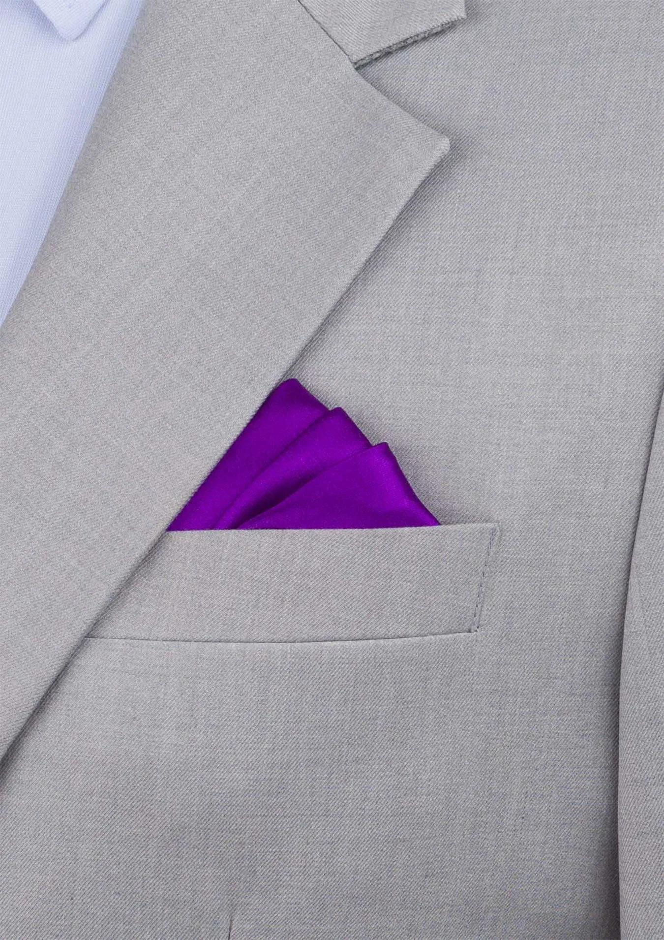 Silk Satin Purple Pocket Square sold by Sartoro