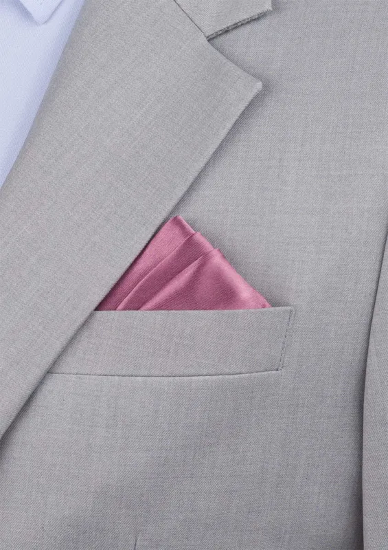 Opera Mauve Satin Pocket Square made by Sartoro