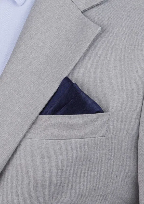 Silk Satin Navy Blue Pocket Square sold by Sartoro