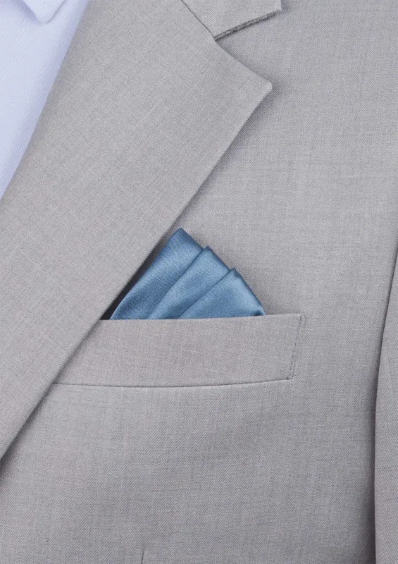 Silk Satin Air Force Blue Pocket Square sold by Sartoro