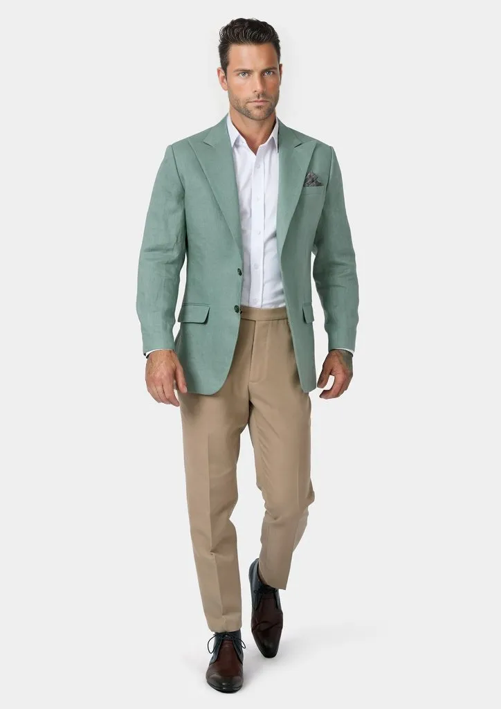 Hudson Jade Green Linen Jacket sold by Sartoro product image thumbnail 2