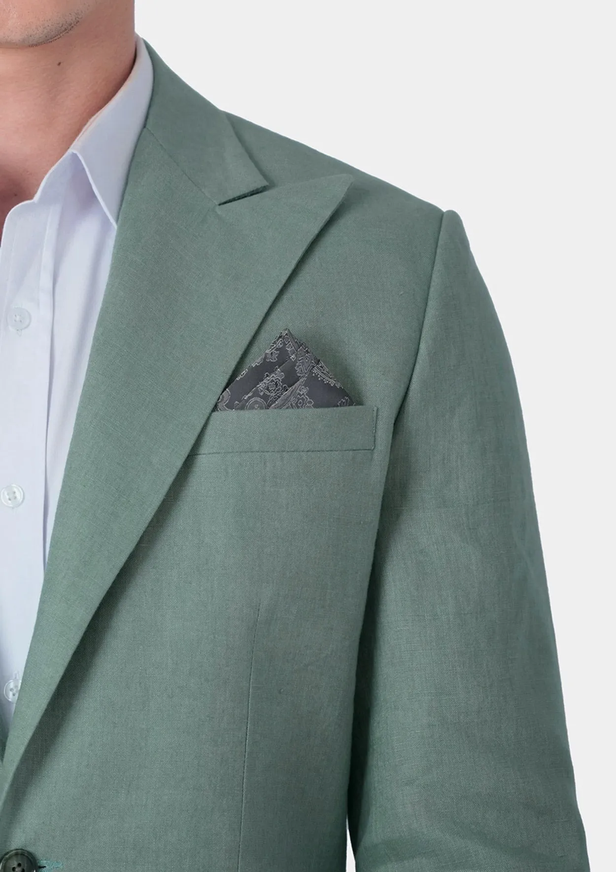 Hudson Jade Green Linen Jacket sold by Sartoro product image thumbnail 3