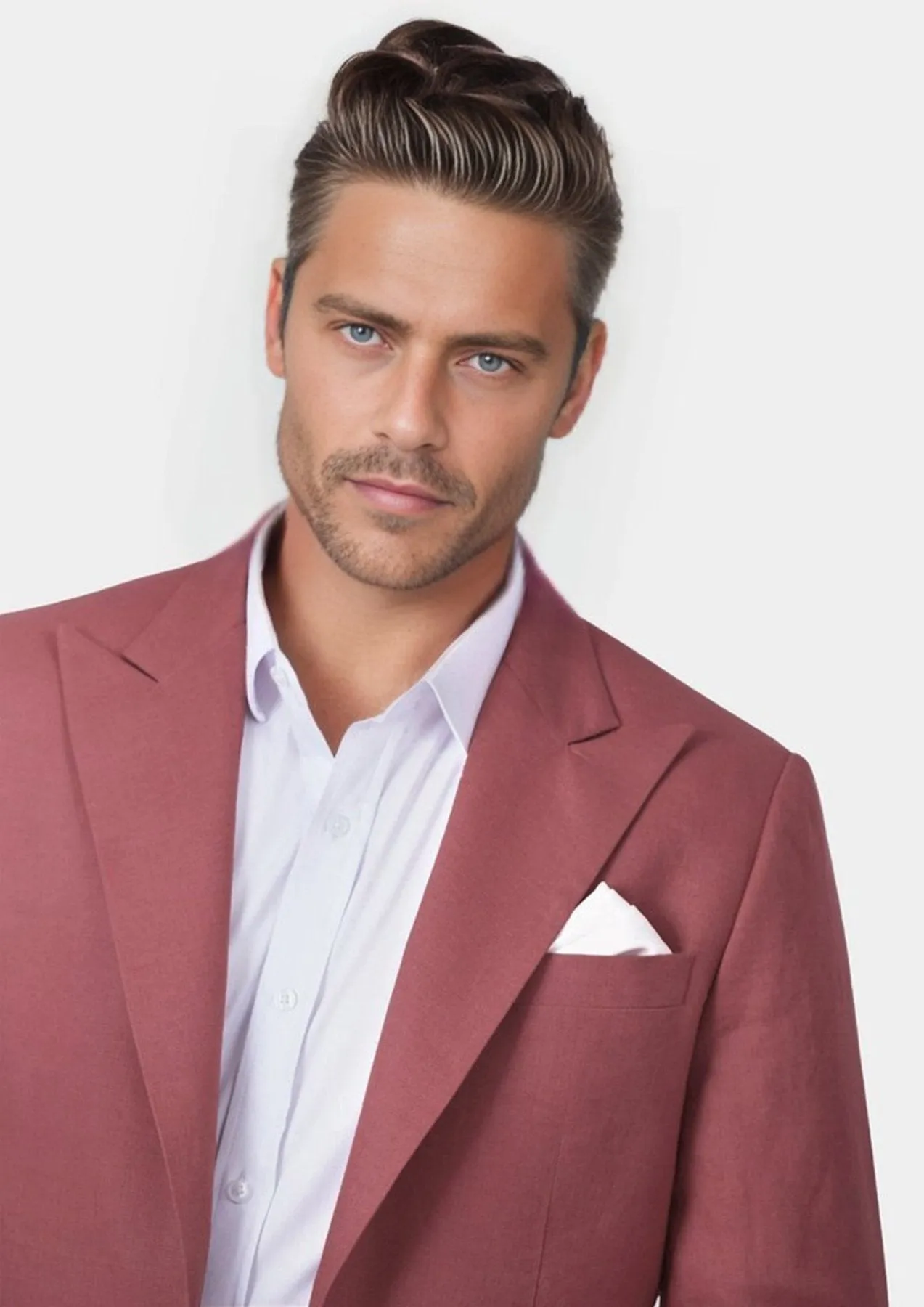 Hudson Tuscan Red Linen Suit sold by Sartoro product image thumbnail 4