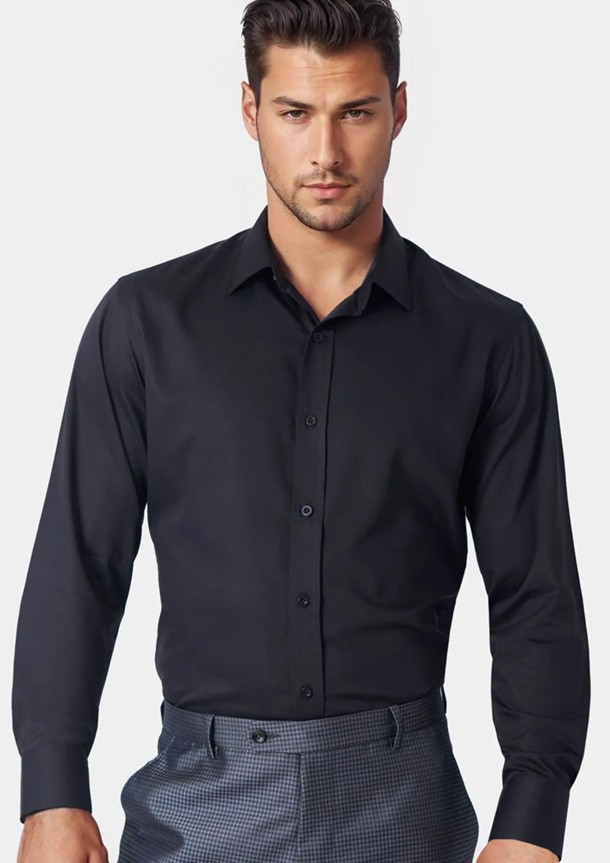 Black Ultrasoft Bamboo Shirt sold by Sartoro product image thumbnail 2