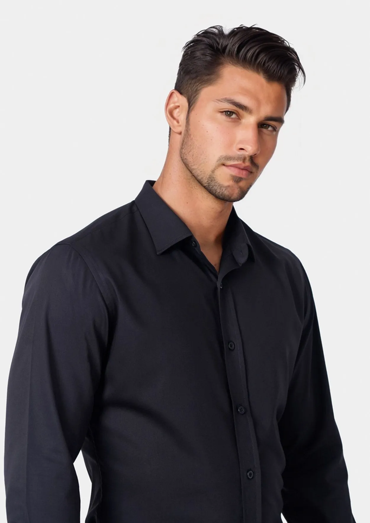 Black Ultrasoft Bamboo Shirt sold by Sartoro product image thumbnail 3