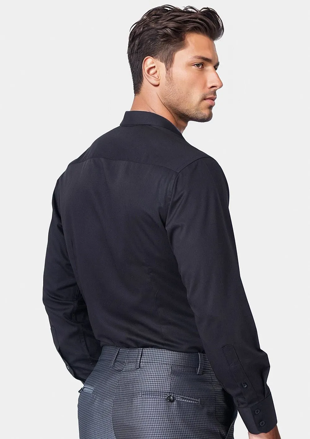 Black Ultrasoft Bamboo Shirt sold by Sartoro product image thumbnail 5