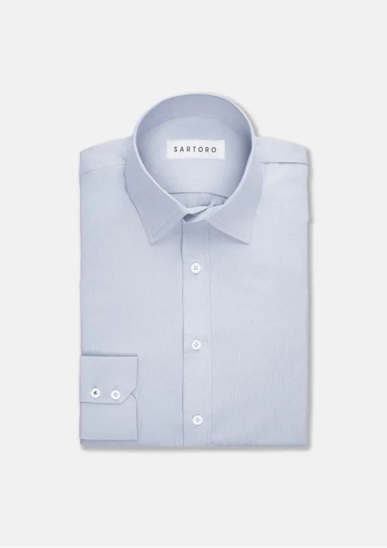 Light Grey Egyptian Cotton Broadcloth Shirt sold by Sartoro