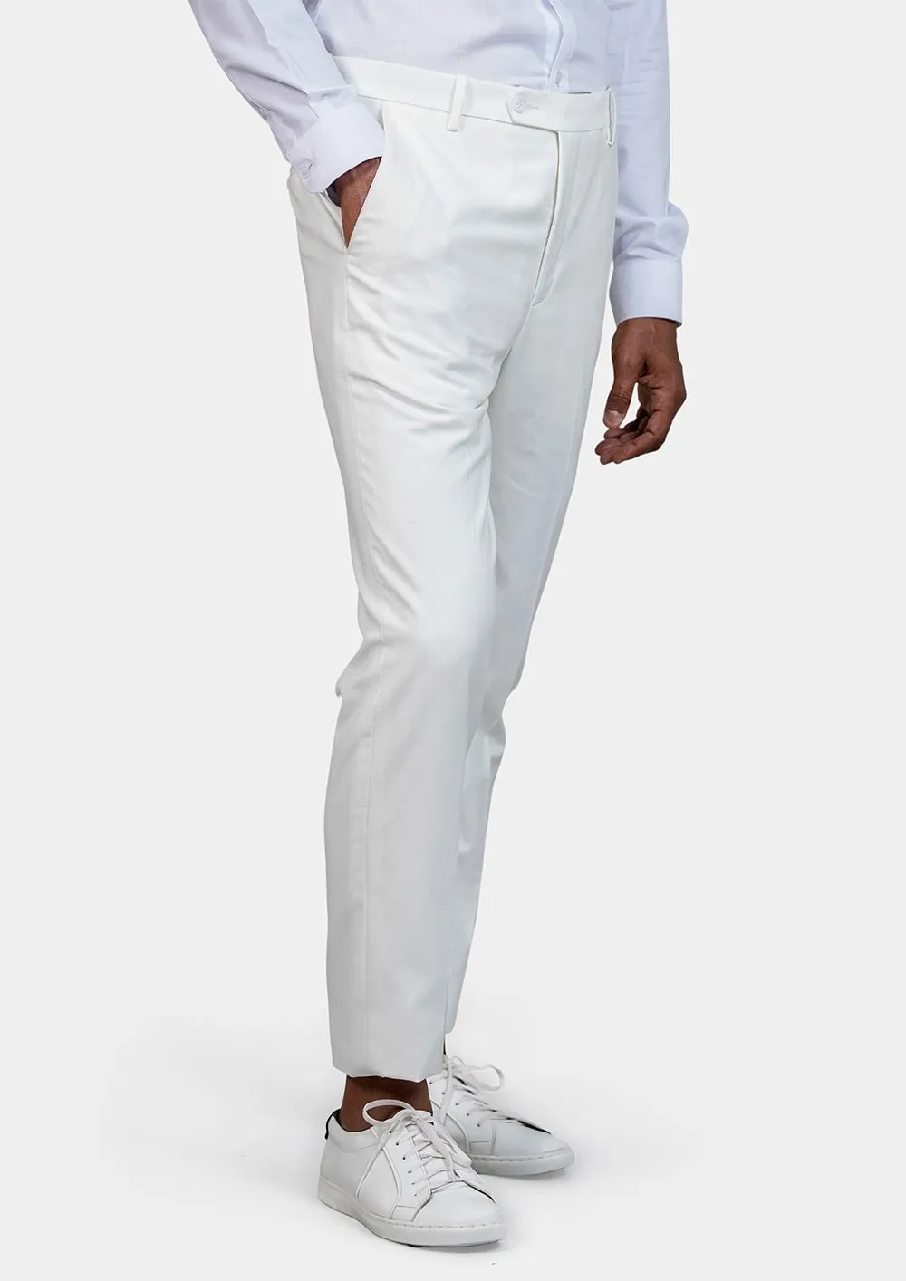 White Twill Pants sold by Sartoro product image thumbnail 3