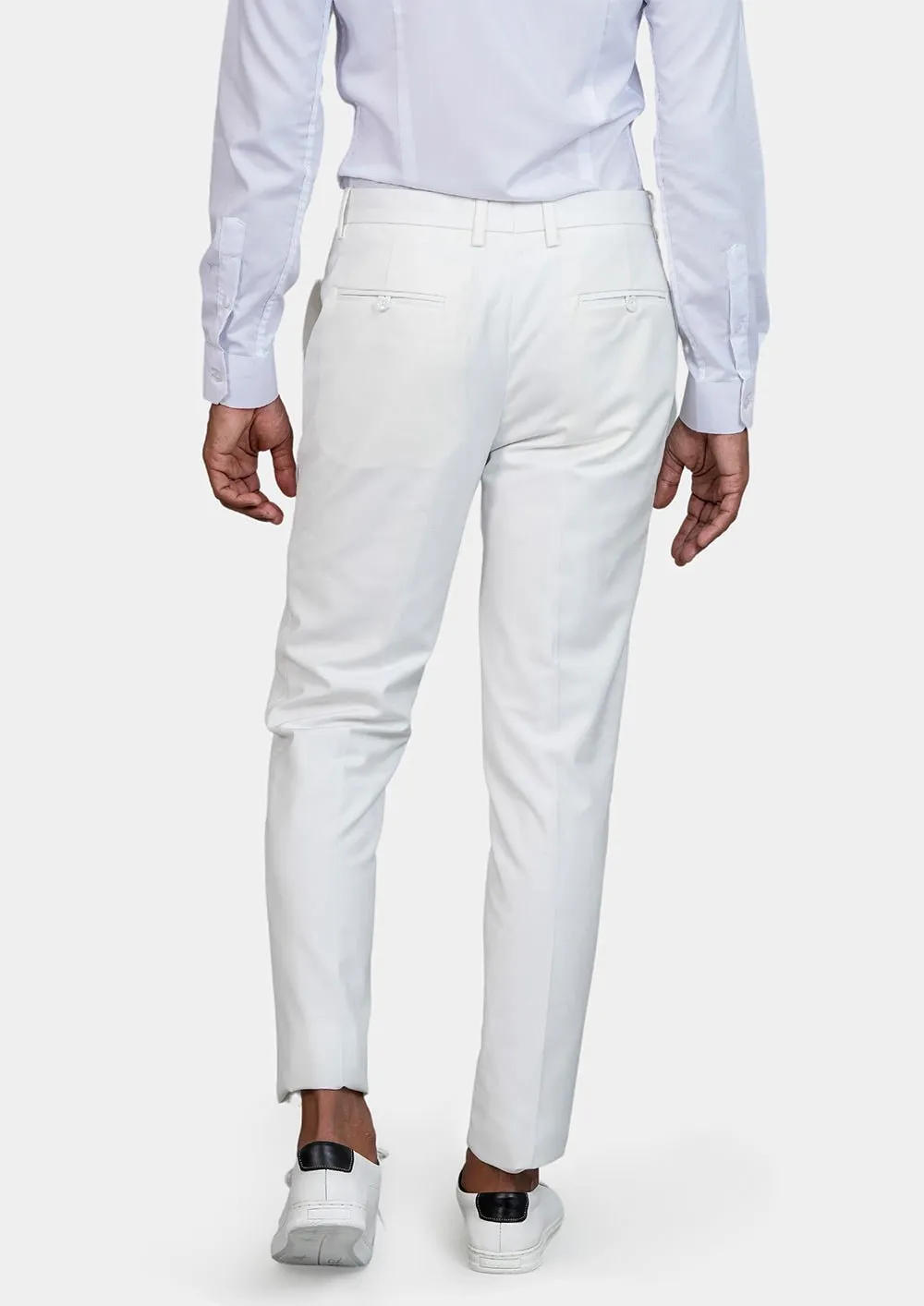 White Twill Pants sold by Sartoro product image thumbnail 5