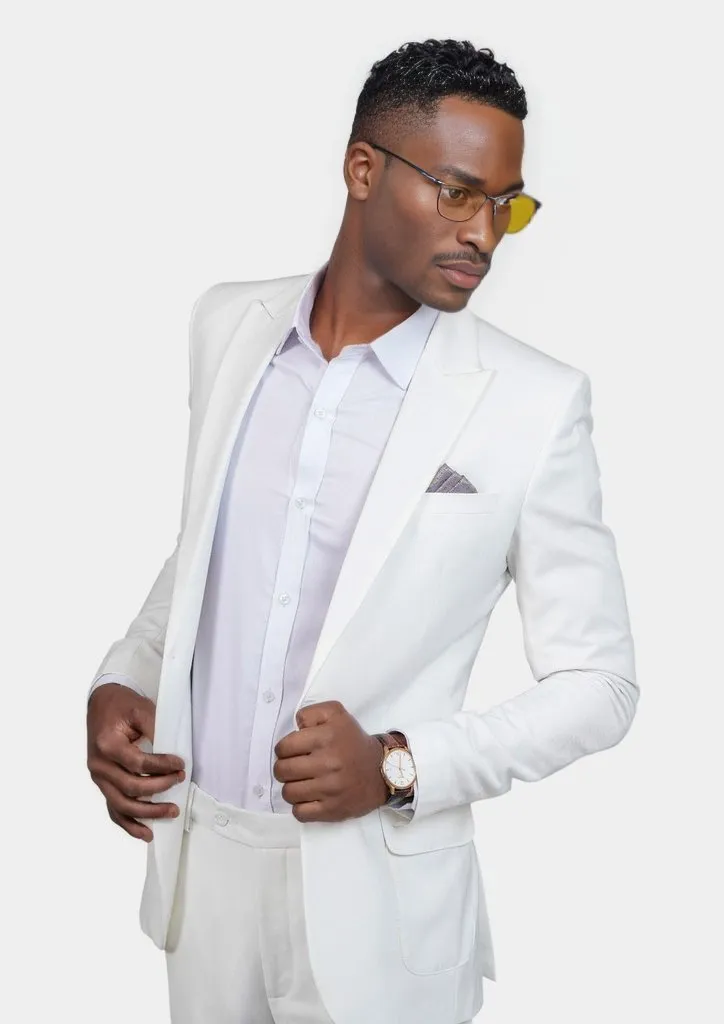 Bryant White Twill Suit sold by Sartoro product image thumbnail 4