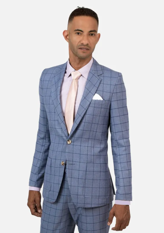 Astor Carolina Blue Windowpane Suit sold by Sartoro