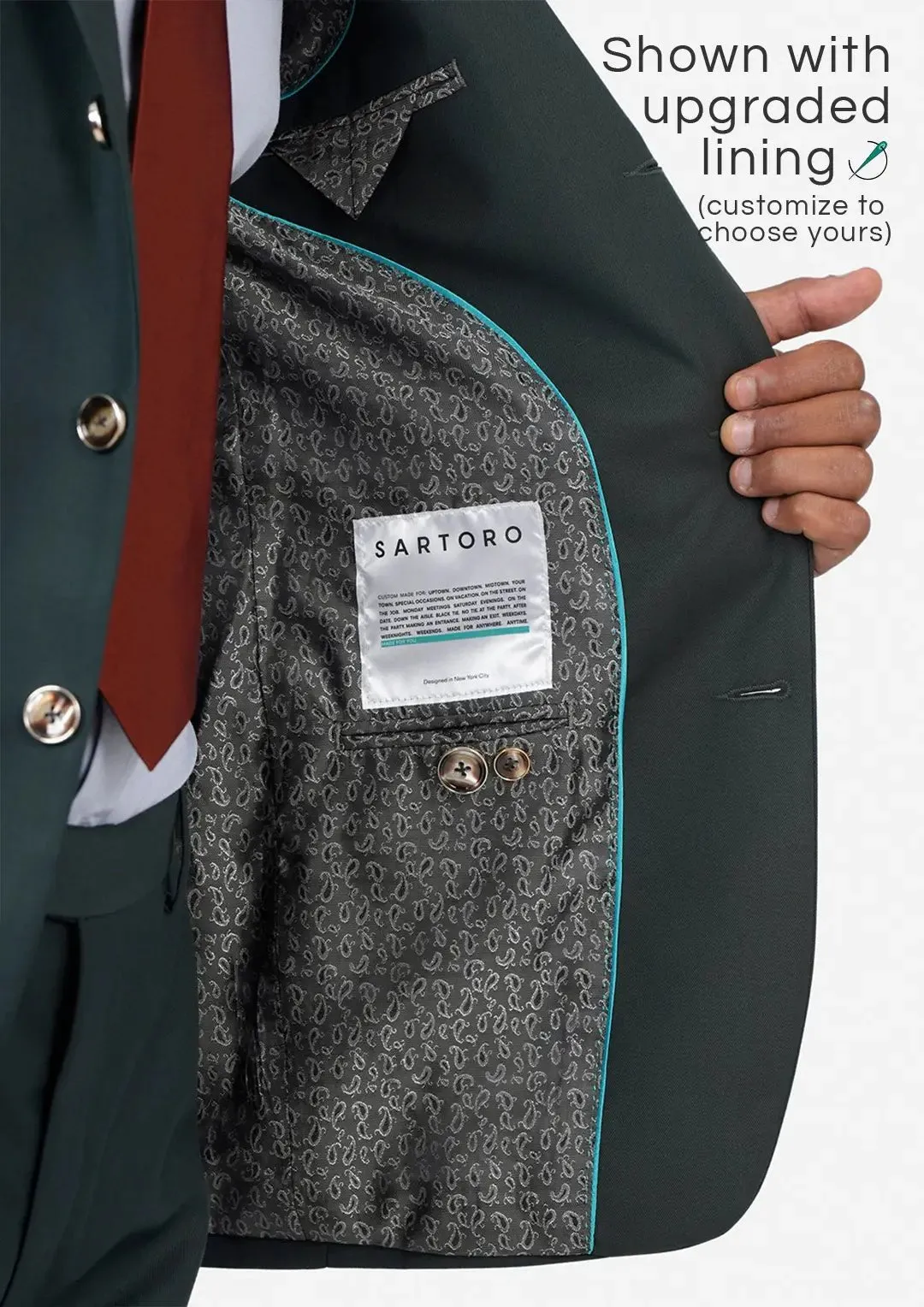 Bryant Vintage Green Twill Suit sold by Sartoro product image thumbnail 4