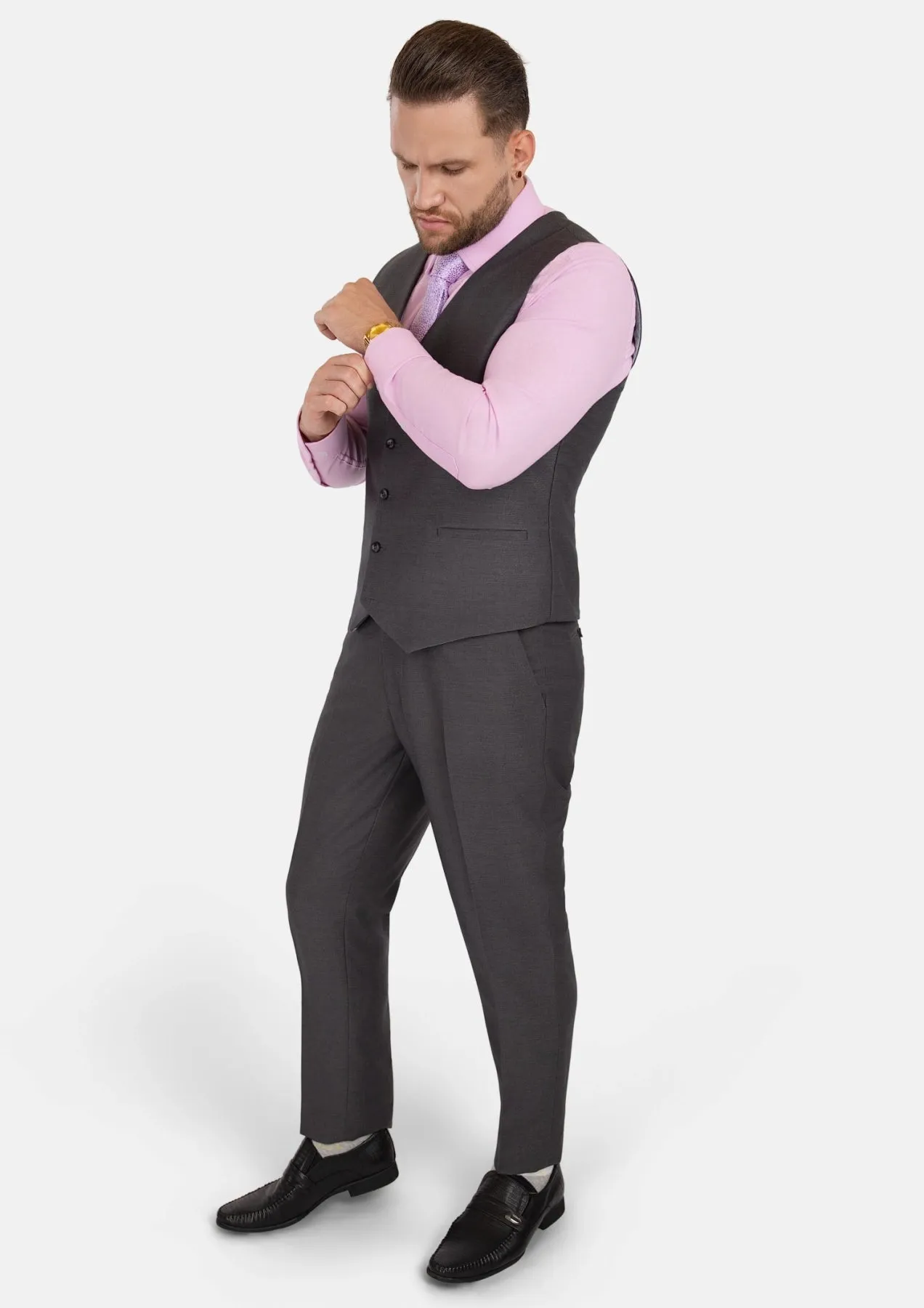 Shimmer Grey Vest sold by Sartoro product image thumbnail 5