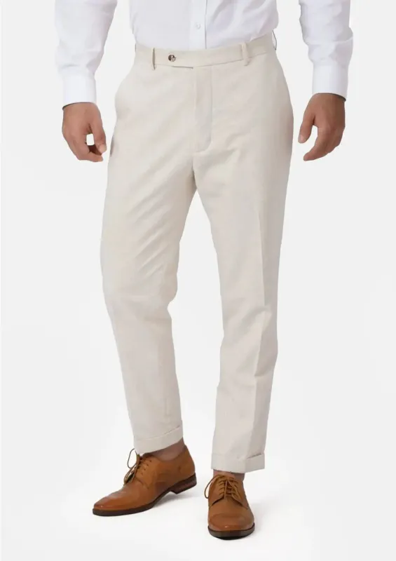 Sand Linen Blend Pants sold by Sartoro