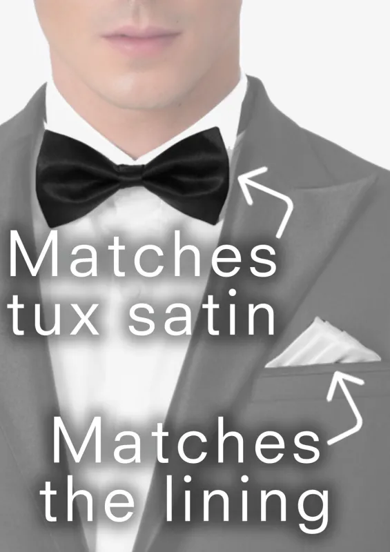 Matching Bowtie & Pocket Square sold by Sartoro