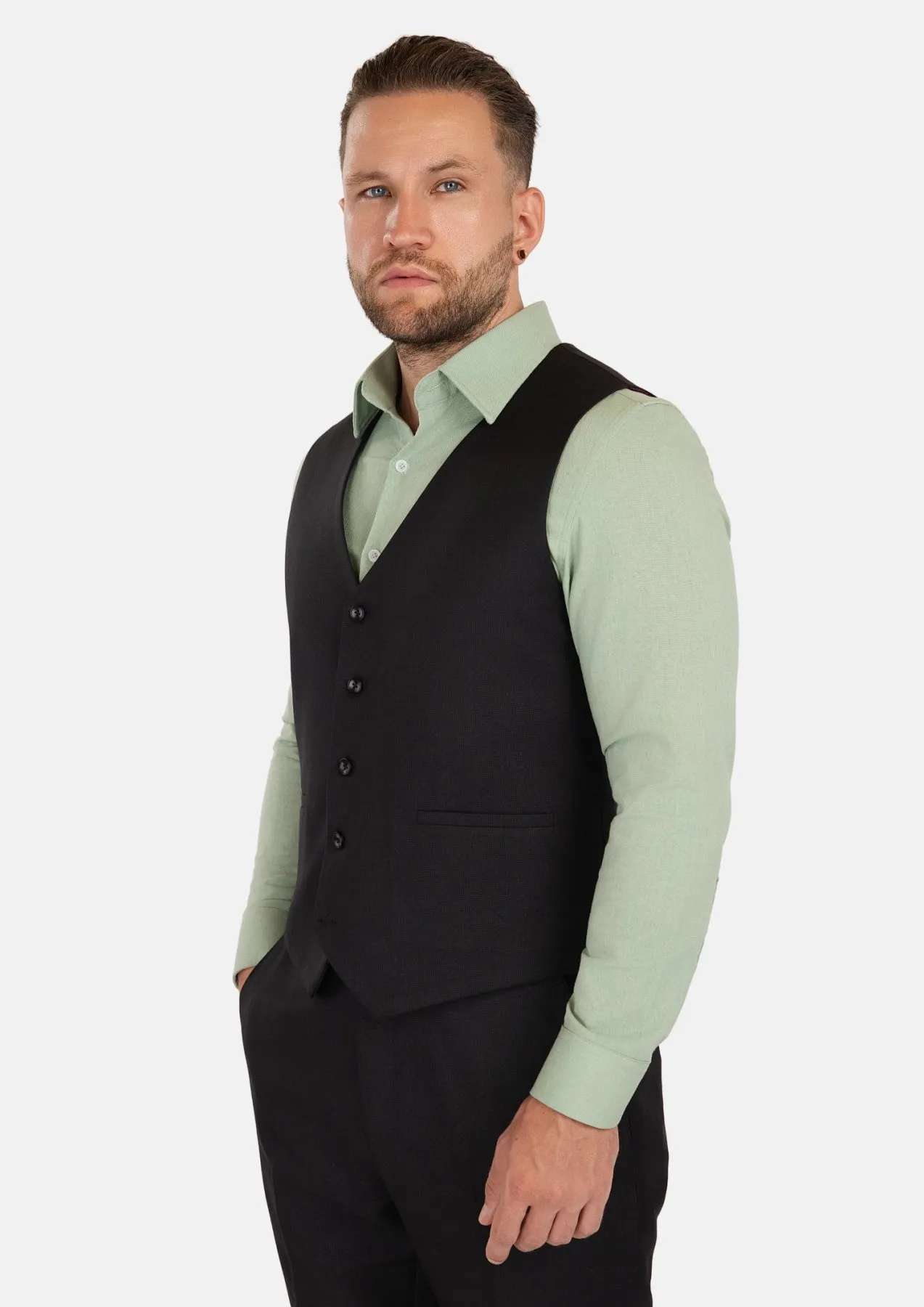 Shimmer Black Vest sold by Sartoro product image thumbnail 3