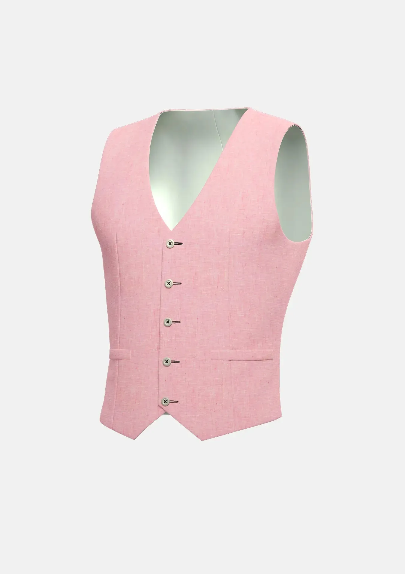 Salmon Linen Vest sold by Sartoro product image thumbnail 4