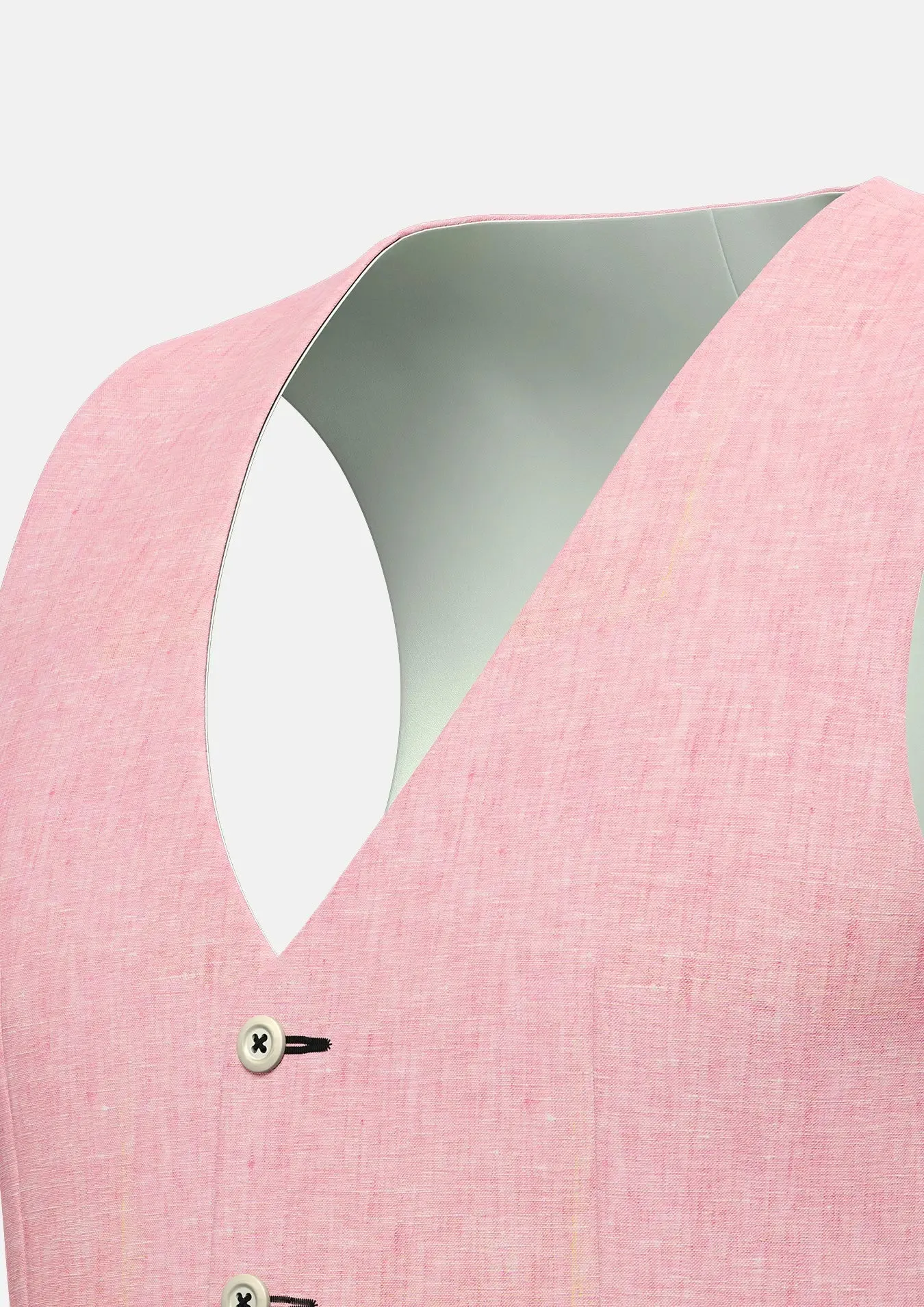 Salmon Linen Vest sold by Sartoro product image thumbnail 2