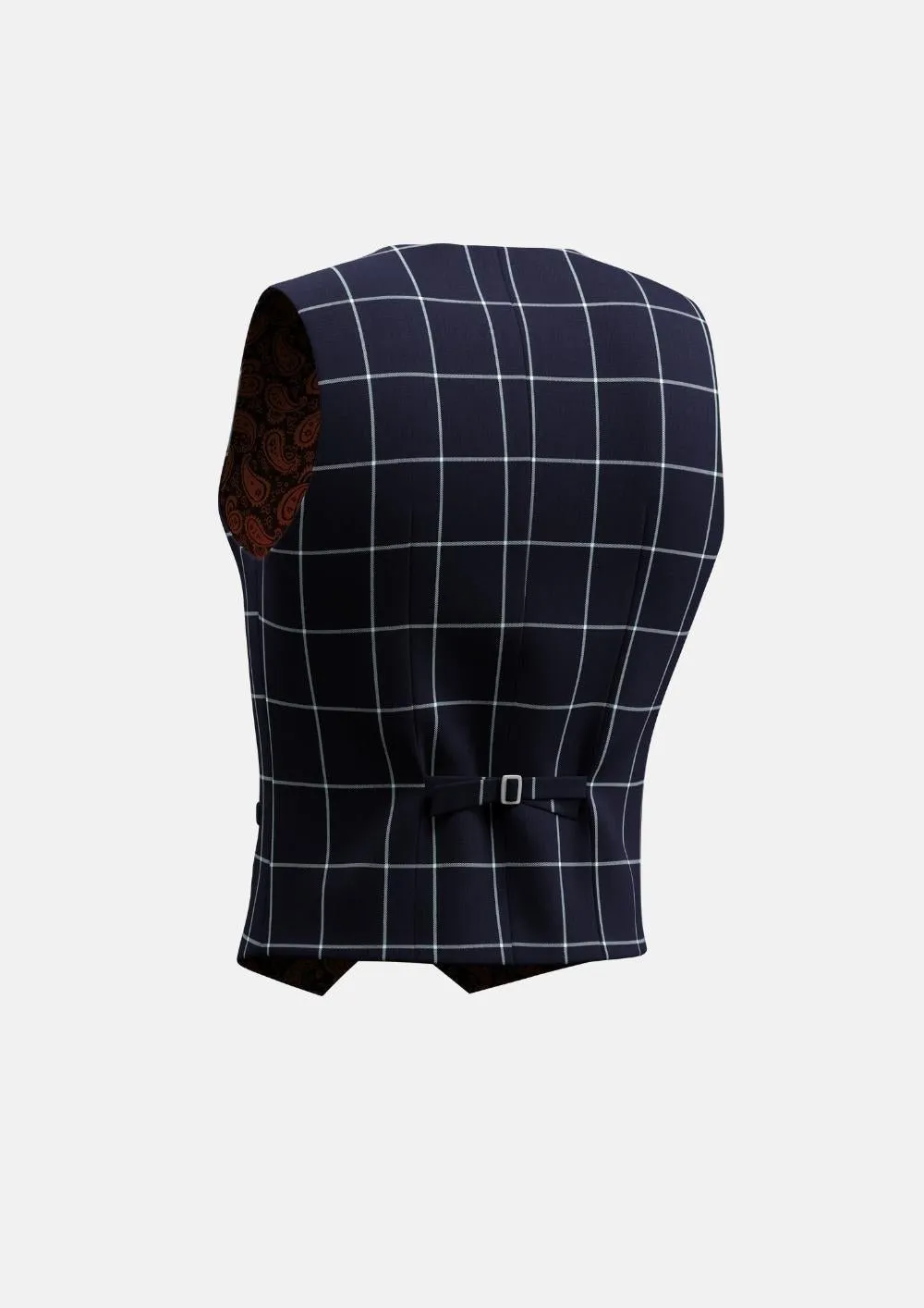 Regal Navy Windowpane Vest sold by Sartoro product image thumbnail 3