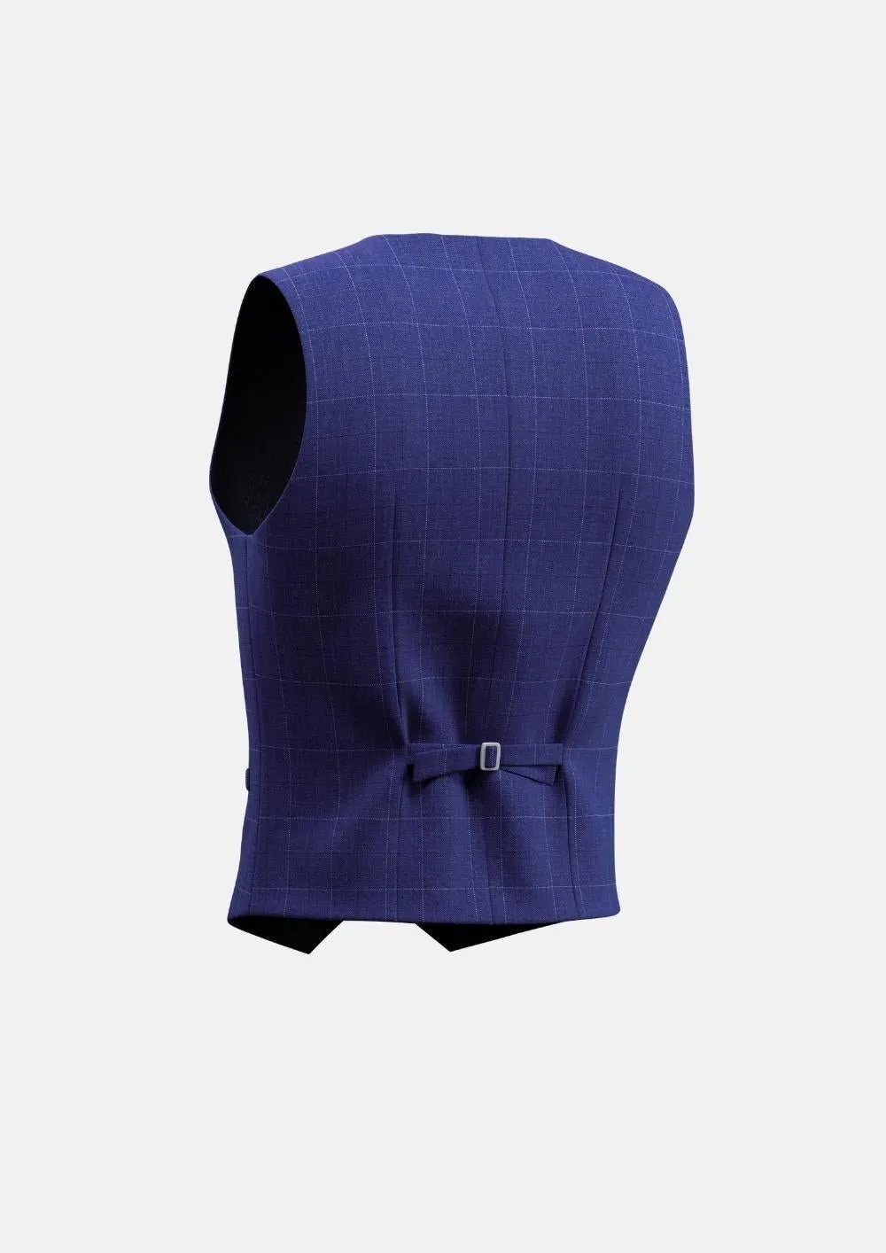 Regal Blue Windowpane Vest sold by Sartoro product image thumbnail 3