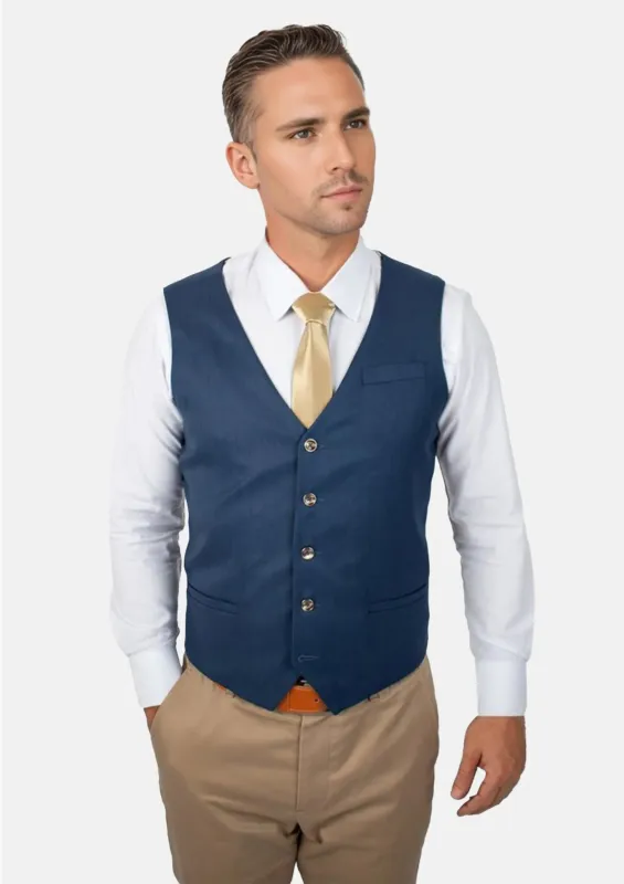 Prussian Blue Vest sold by Sartoro