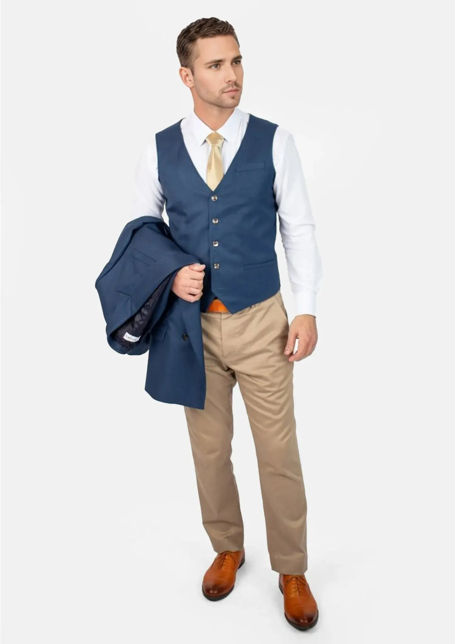 Prussian Blue Vest sold by Sartoro product image thumbnail 5