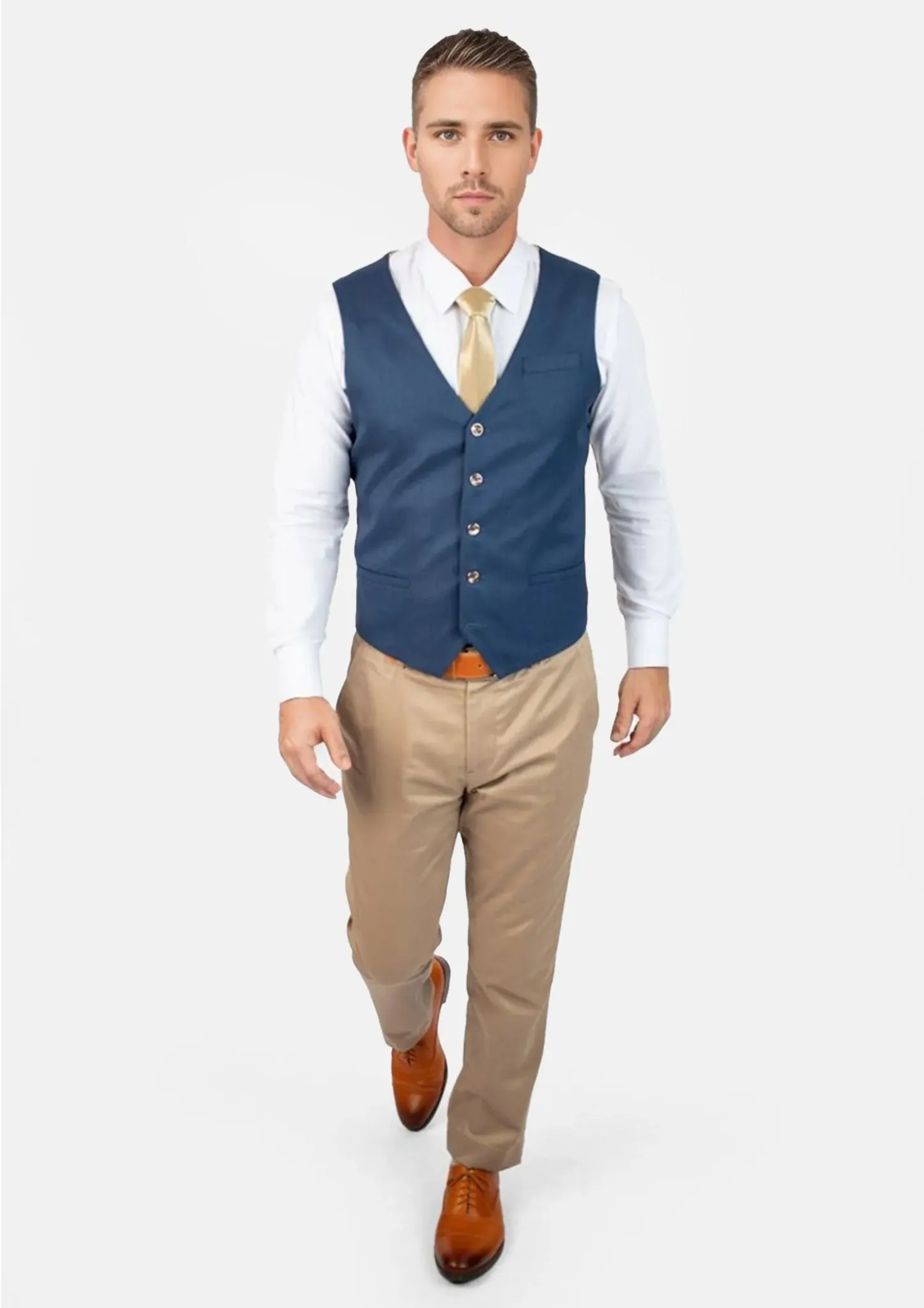 Prussian Blue Vest sold by Sartoro product image thumbnail 3