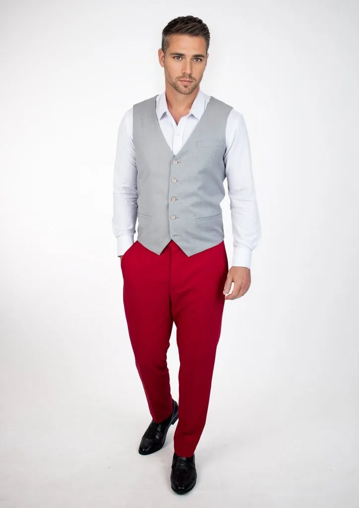 Powder Grey Twill Vest sold by Sartoro product image thumbnail 3