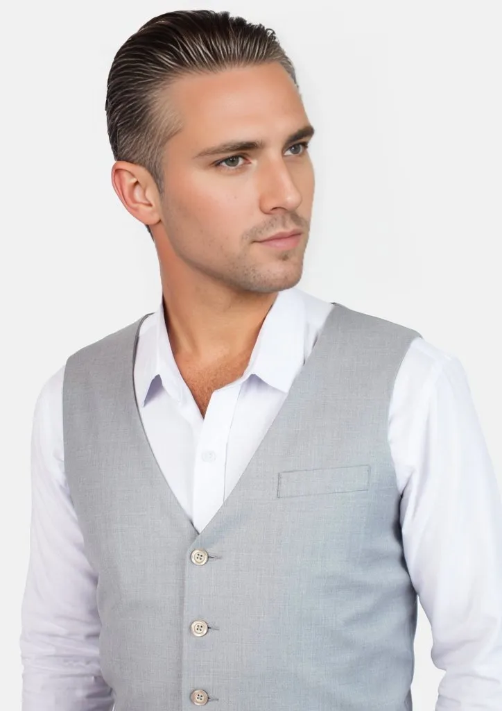 Powder Grey Twill Vest sold by Sartoro product image thumbnail 2