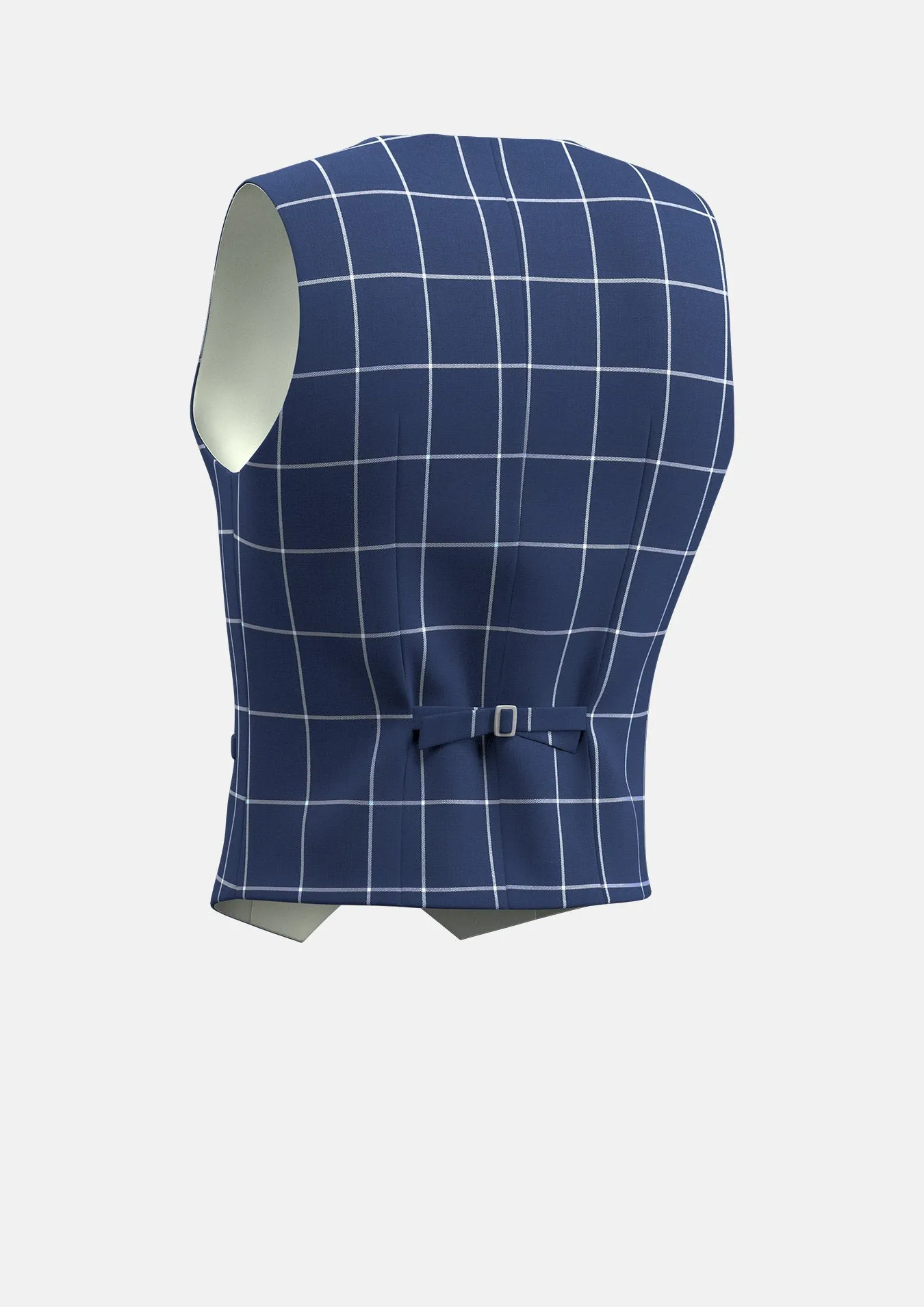 Oxford Blue Windowpane Vest sold by Sartoro product image thumbnail 3
