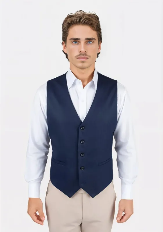 Navy Twill Vest sold by Sartoro