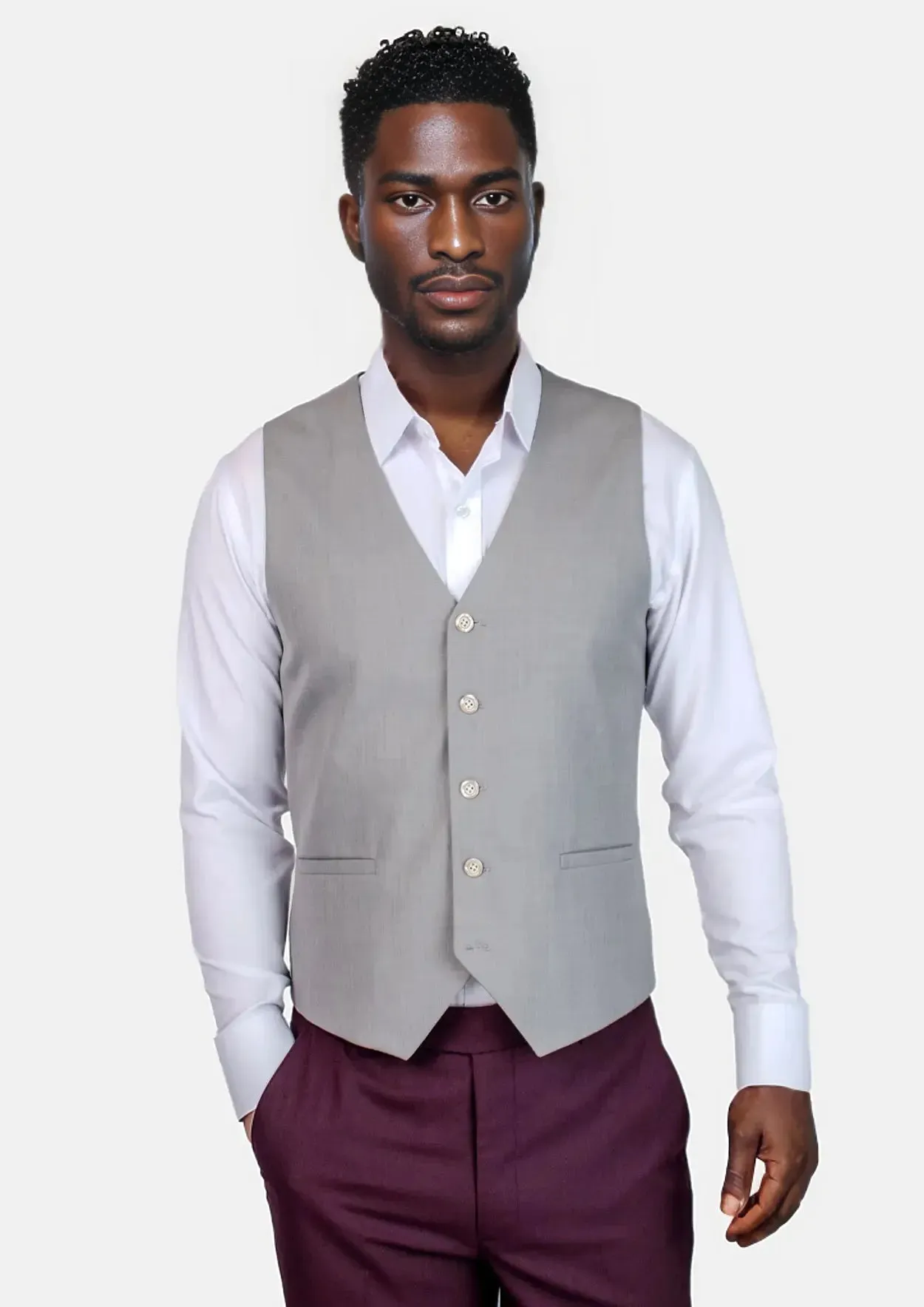 Harbor Grey Sharkskin Vest sold by Sartoro