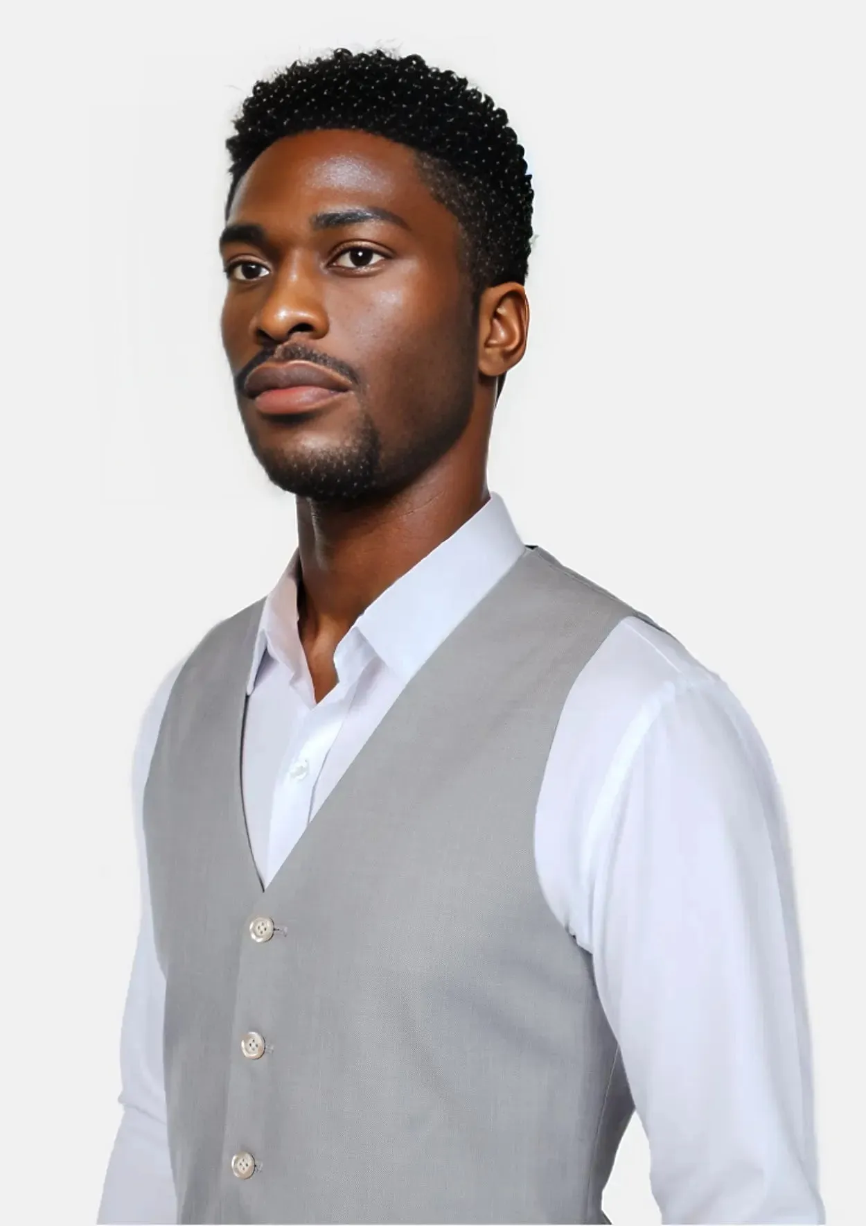 Harbor Grey Sharkskin Vest sold by Sartoro product image thumbnail 2