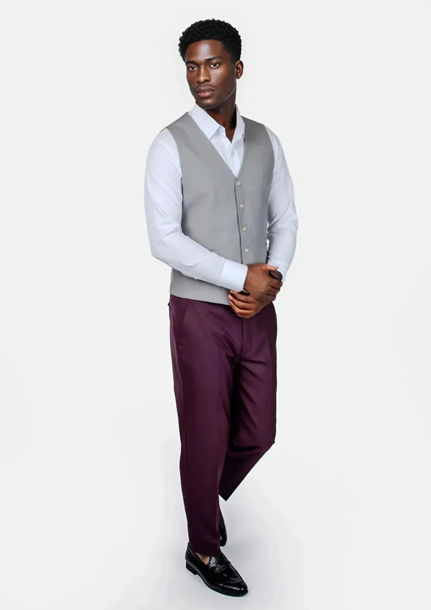 Harbor Grey Sharkskin Vest sold by Sartoro product image thumbnail 3