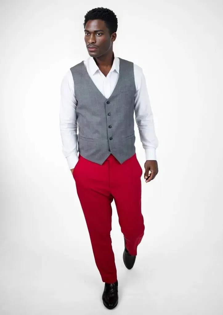 Grey Prince of Wales Vest sold by Sartoro product image thumbnail 3