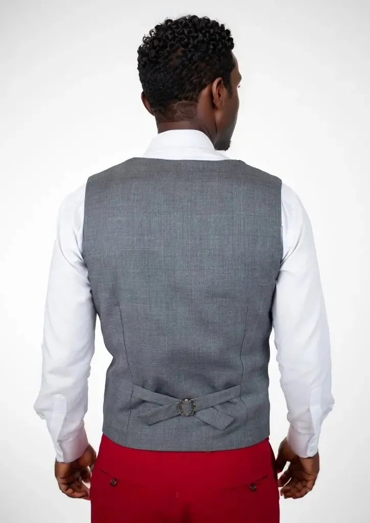 Grey Prince of Wales Vest sold by Sartoro product image thumbnail 5