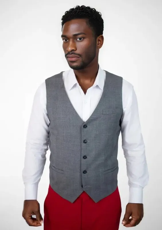Grey Prince of Wales Vest sold by Sartoro