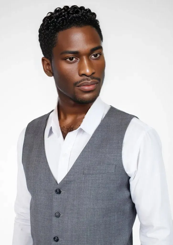 Grey Prince of Wales Vest sold by Sartoro product image thumbnail 2