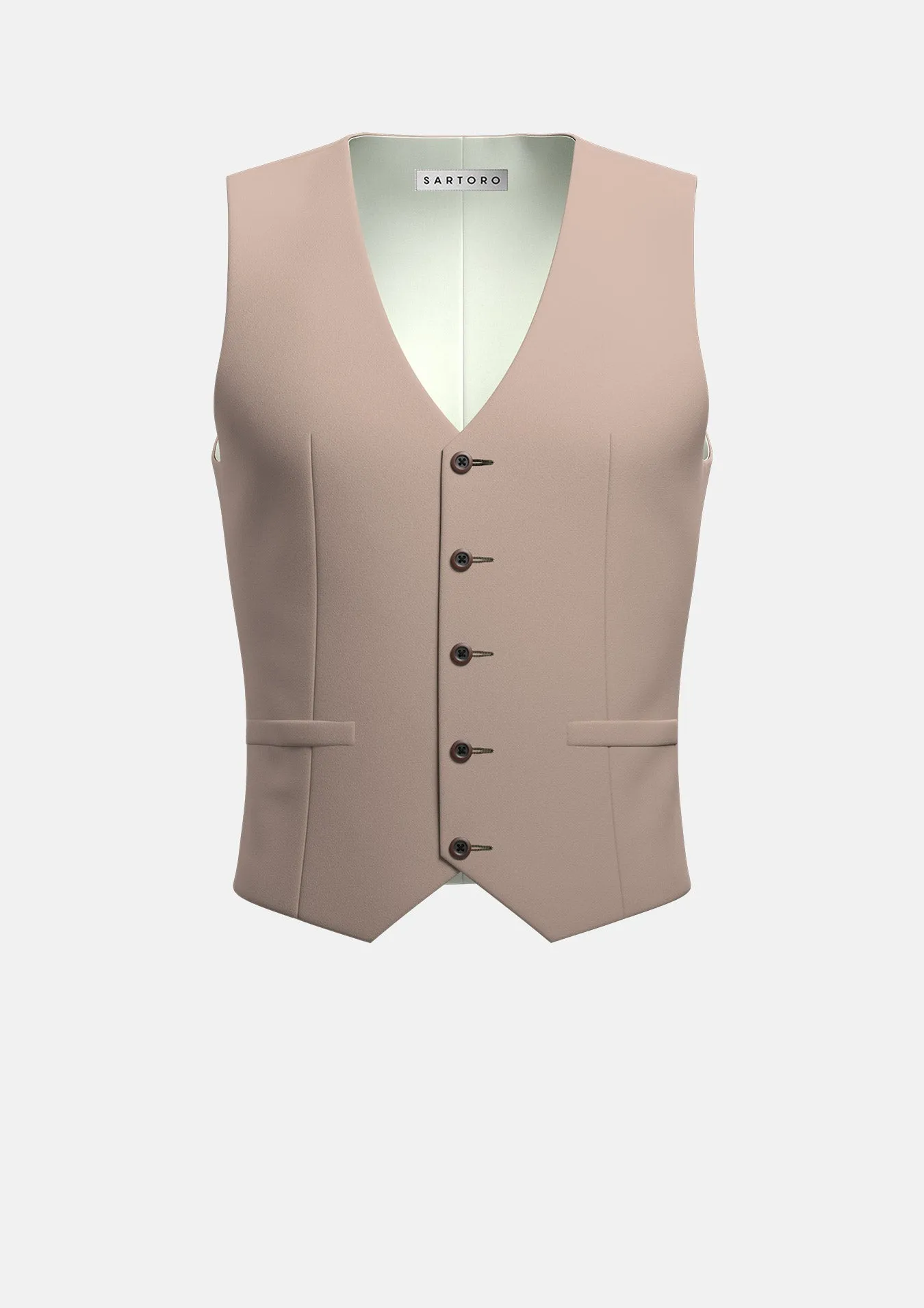 Khaki Cotton Vest sold by Sartoro