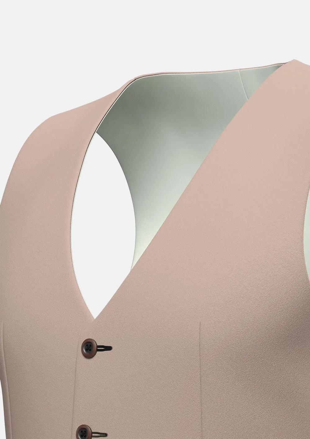 Khaki Cotton Vest sold by Sartoro product image thumbnail 2