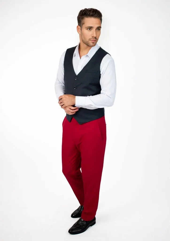 Dark Charcoal Twill Vest sold by Sartoro product image thumbnail 3