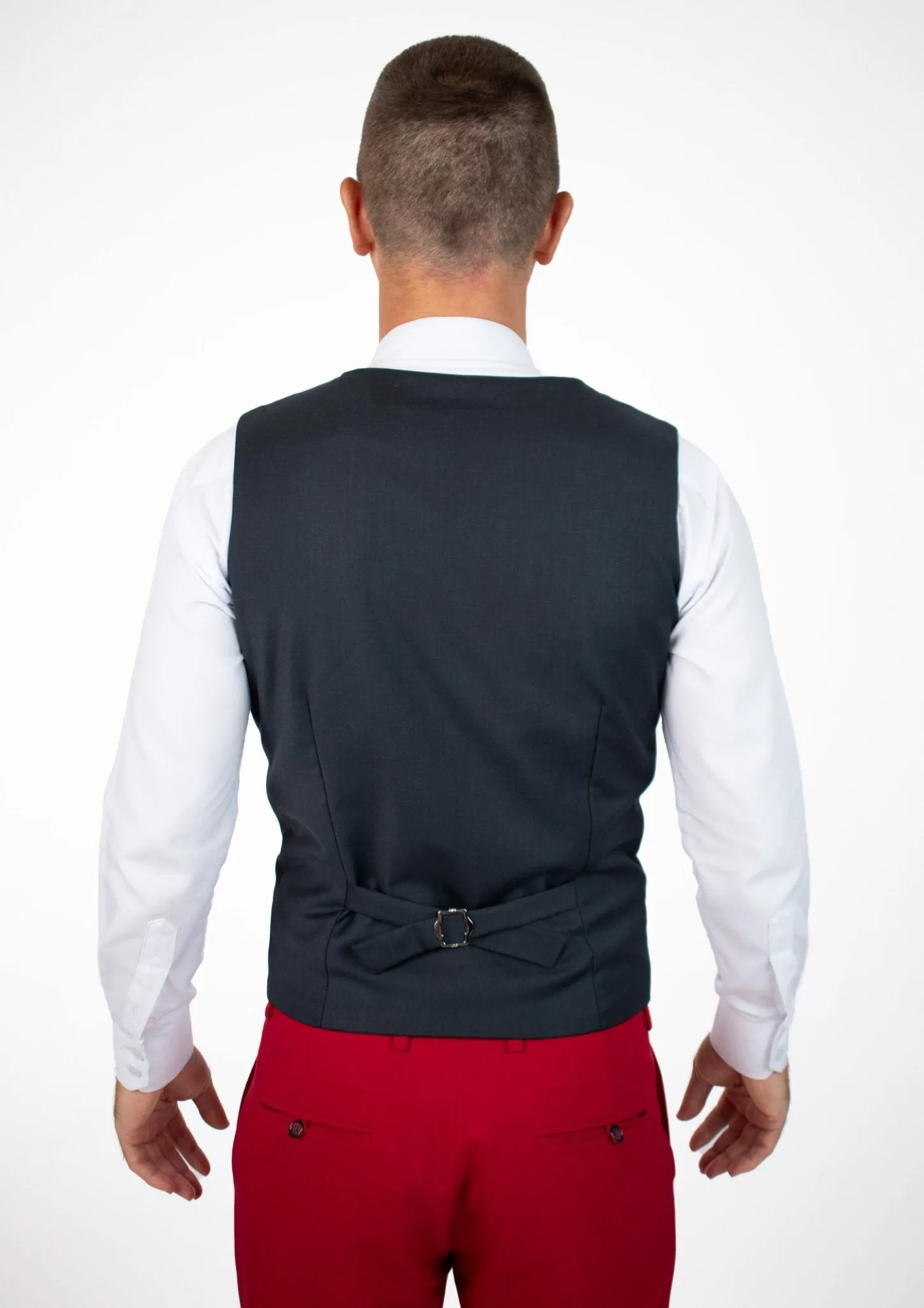 Dark Charcoal Twill Vest sold by Sartoro product image thumbnail 4